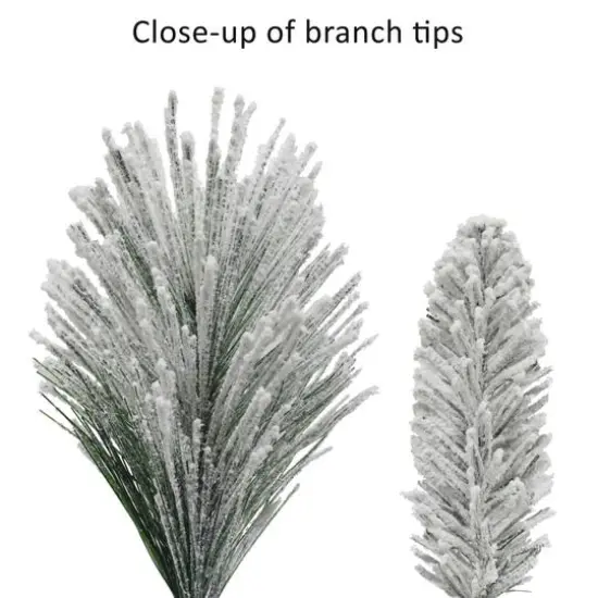 24" Adorned Flocked Wreath {6}