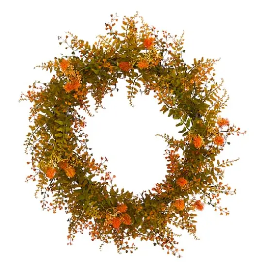 21" Autumn Fern Wreath {1}