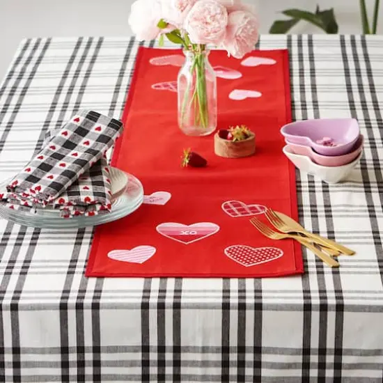 DII&reg; 54" Hearts Embellished Table Runner {4}