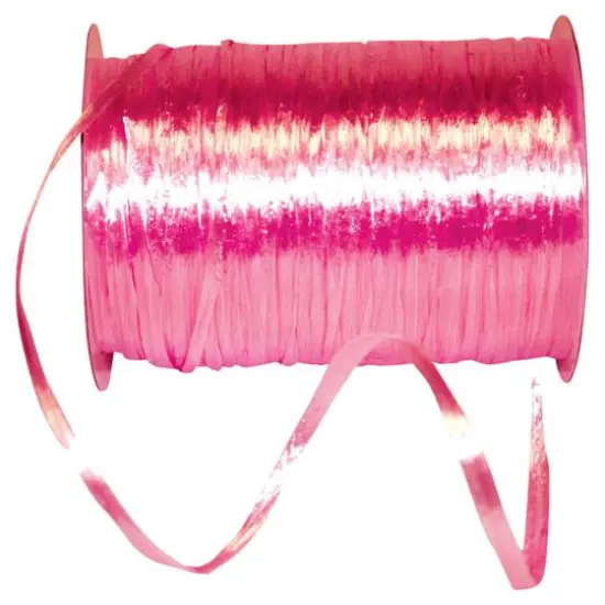 JAM Paper 1/4" Raffia Pearl Ribbon Neon Coral {2}