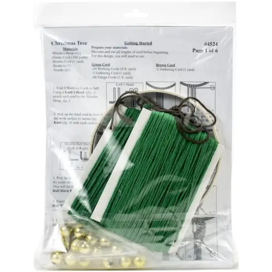 Design Works&trade; Zenbroidery&trade; Christmas Tree Macram&eacute; Wall Hanging Kit {3}