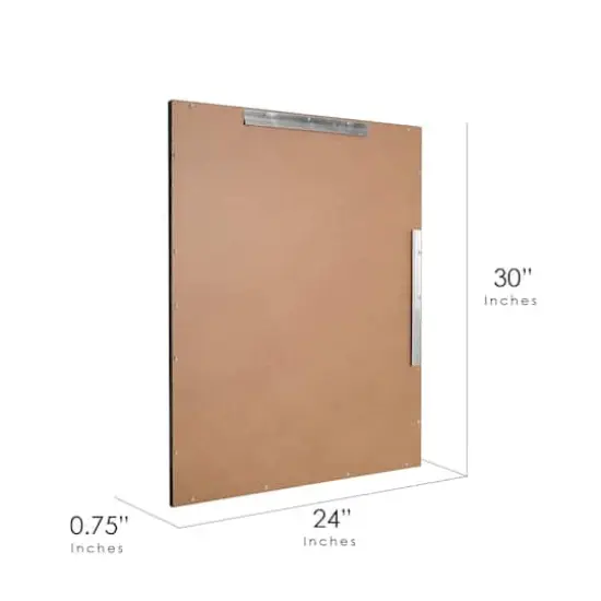 Head West Metal Framed Beveled Edge Rectangular Vanity Wall Mirror Brushed Black and Chrome {9}