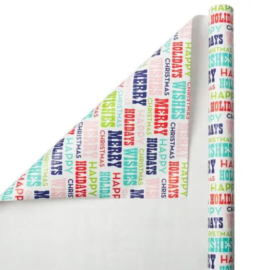 JAM Paper Colorful Merry Christmas Gift Wrap {3}