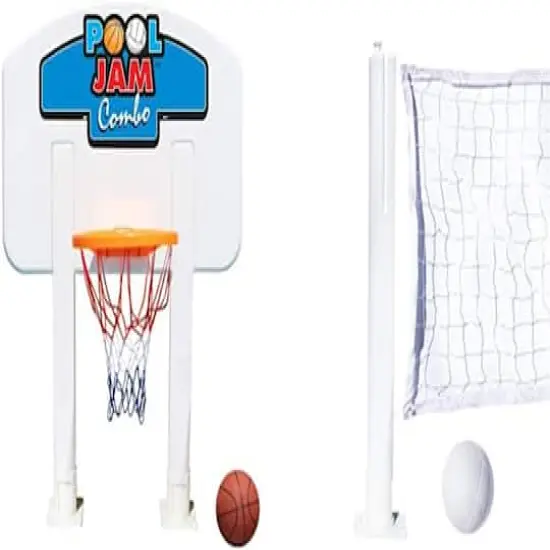 Swim Central 30ft. Pool Jam Combo Basketball & Volleyball Swimming Pool Game {1}
