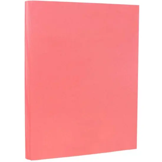 JAM Paper 8.5'' x 11'' 67lb. Vellum Bristol Cardstock, 50 Sheets Cherry {1}