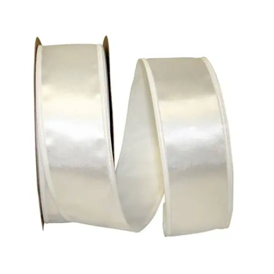 JAM Paper 2.125" 50yd. Dyna Satin EZ Wired Ribbon Maize {2}