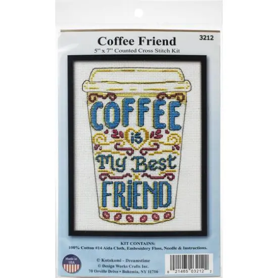 Design Works&trade; Coffee Counted Cross Stitch Kit {3}