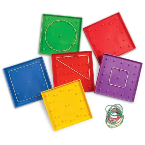 Learning Resources 5" Double-Sided Assorted Geoboards Set {1}