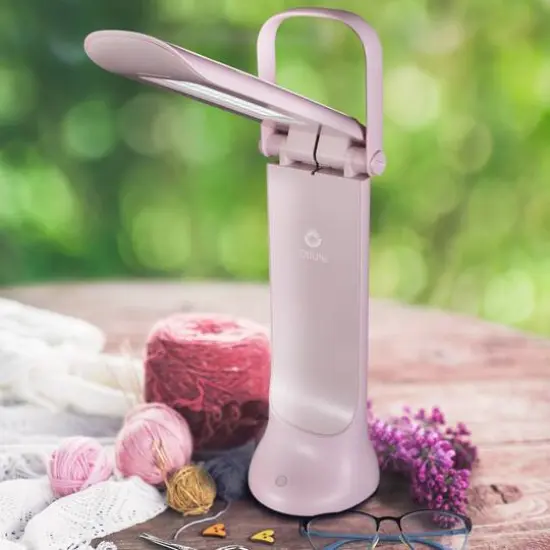 OttLite Wellness Series 20.75" Pink Dimmable LED Task Lamp {9}