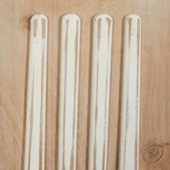 Set of 2 Brown Wood Farmhouse Cottage Abstract Wall Decor, 12" x 31.5" {5}