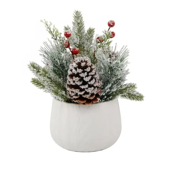 Christmas Mix In Ceramic White Sweater Pot {1}