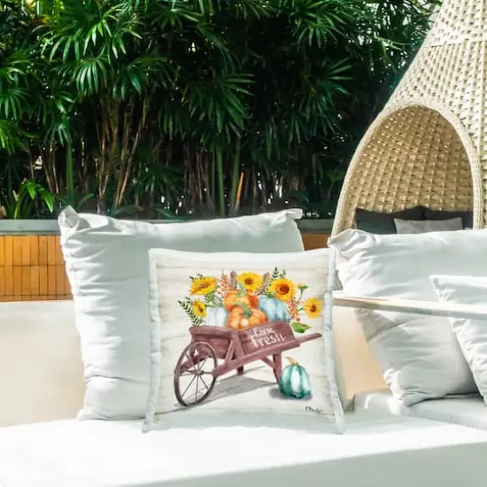 Stupell Industries Farm Fresh Wagon Outdoor Printed Pillow {3}