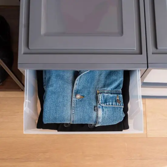 Iris&reg; Gray Deep Box Chest Drawer, 3 Pack {4}