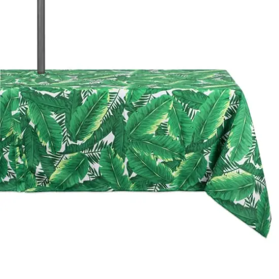 DII&reg; 84" Banana Leaf Outdoor Tablecloth with Zipper {1}