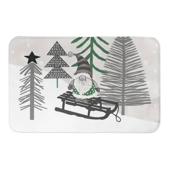 Designs Direct Sledding Gnome Bath Mat, 34" x 21" {1}