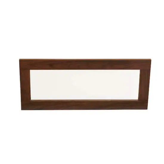 Household Essentials 29.5" x 12.5" Rectangular Wall Mirror Mid Century Walnut {7}