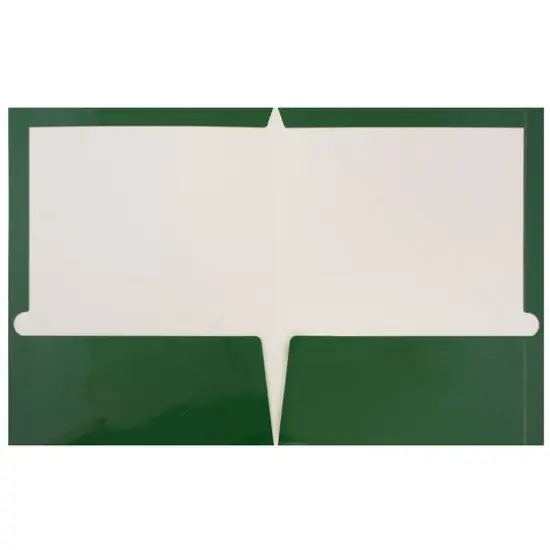 JAM Paper Laminated 2-Pocket Glossy Folders, 6ct. Green {4}