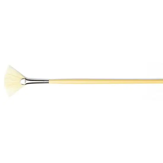 Isabey Yellow Handle Chungking Bristle Fan Brush {1}