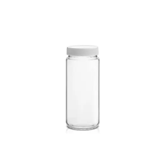 JoyJolt&reg; 16oz. Reusable Glass Juice Bottles with Lids, 8ct. White {5}