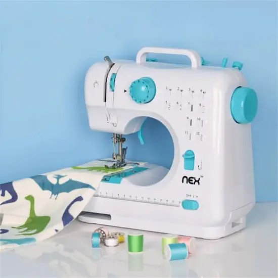 NEX&trade; Indigo Blue Modern Crafting Sewing Machine with 12 Built-In Stitches {8}