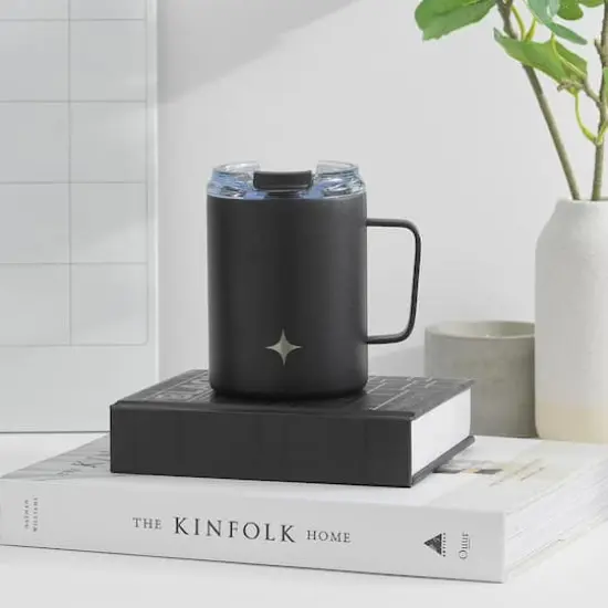 JoyJolt® 12oz. Vacuum Insulated Tumbler With Lid & Handle Black {4}