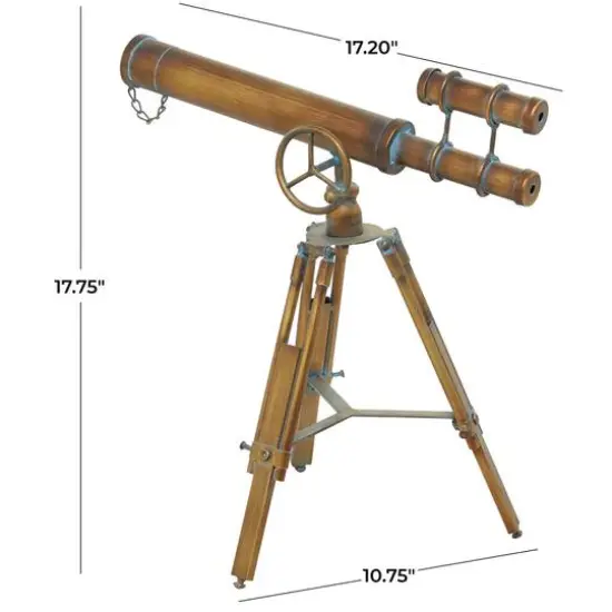18" Brass Metal Telescope Decoration {7}