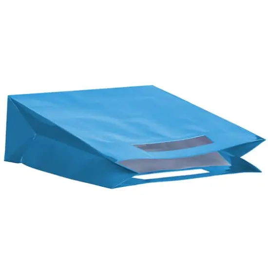 JAM Paper Large Heavy Duty Rectangle Handle Gift Bags, 3ct. Blue {6}