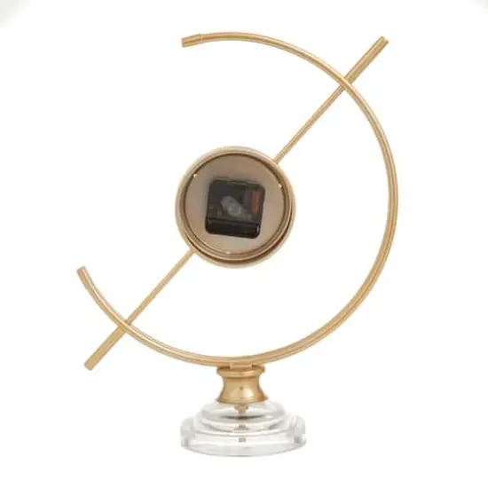 Gold Iron Modern Clock, 16" x 13" x 5" {7}