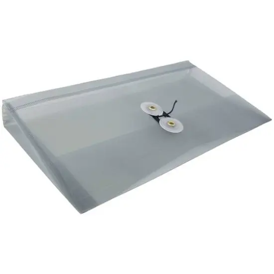 JAM Paper #10 Plastic Envelopes with Button & String Tie Closure, 12ct. Gray {6}