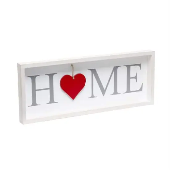 Elegant Designs Interchangeable Symbol Home Framed Sign White Wash {5}