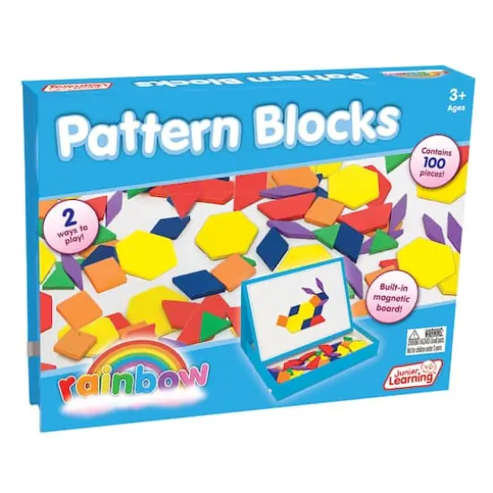 Junior Learning&reg; Magnetic Rainbow Pattern Blocks, 100ct. {1}