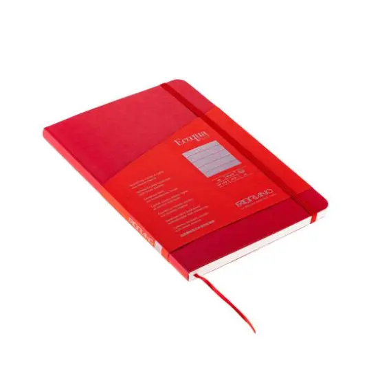 Fabrian&reg; EcoQua Plus A5 Lined Stitch-Bound Notebook Red {5}