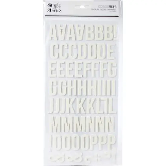Simple Stories Color Vibe Foam Alpha Stickers White {1}