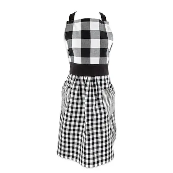 DII&reg; Gingham Print Apron Black {1}