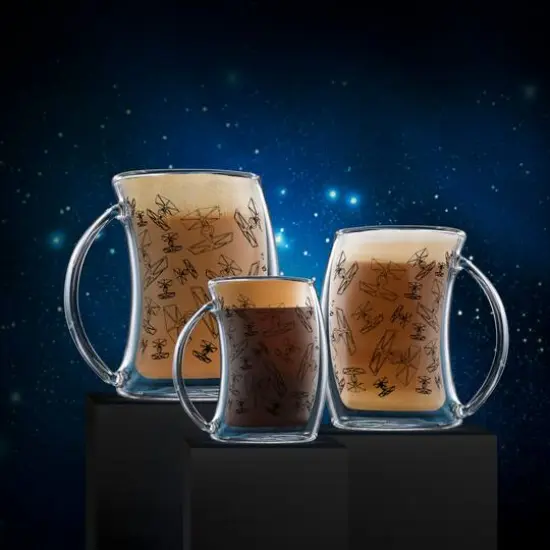 JoyJolt® Star Wars™ TIE Fighter™ Double Wall Glass Mugs, 2ct. {6}