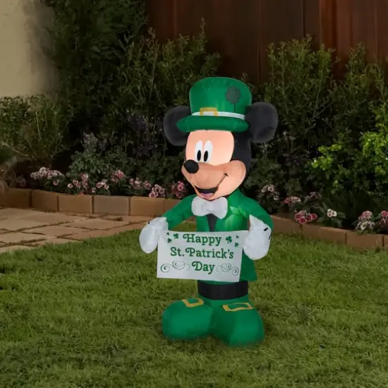 3.5ft. Airblown&reg; Inflatable St. Patricks Day Mickey {3}