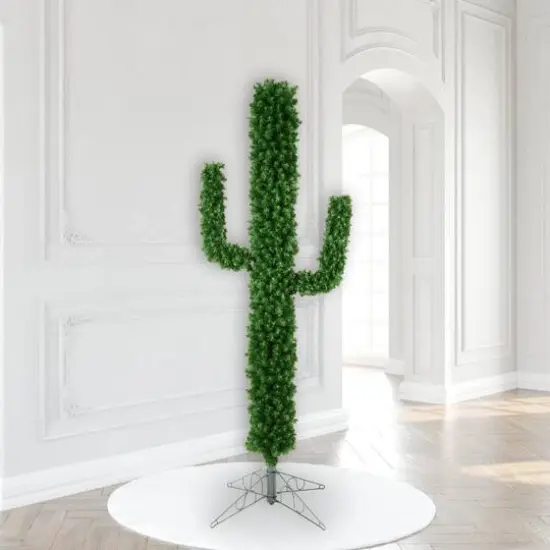 7.5ft. Unlit Cactus Pine Artificial Christmas Tree {3}