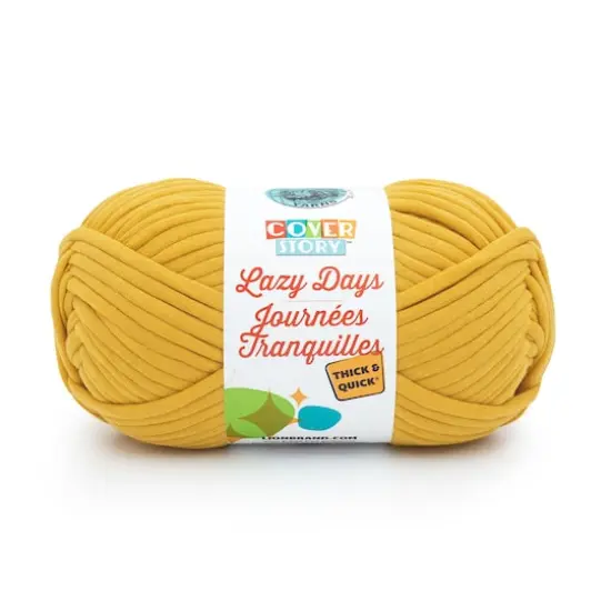 Lion Brand&reg; Cover Story&trade; Lazy Days Thick & Quick&reg; Yarn Mustard {1}