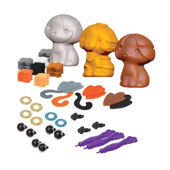 Assorted PlushCraft&trade; 3D Fabric Craft Mini Pack {4}
