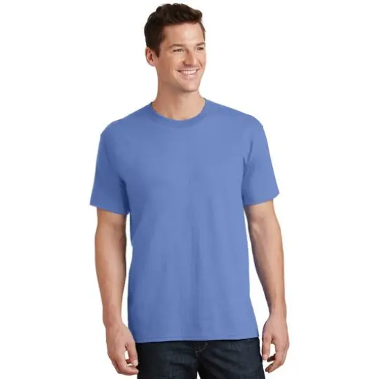 Port & Company® Brights Core Cotton T-Shirt Carolina Blue {4}