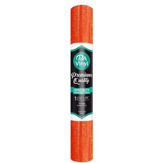 PA Vinyl Sparkle Permanent Adhesive Vinyl Orange {1}