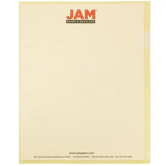 JAM Paper 9" x 11.5" Plastic Sleeve Page Protectors, 120ct. Yellow {4}