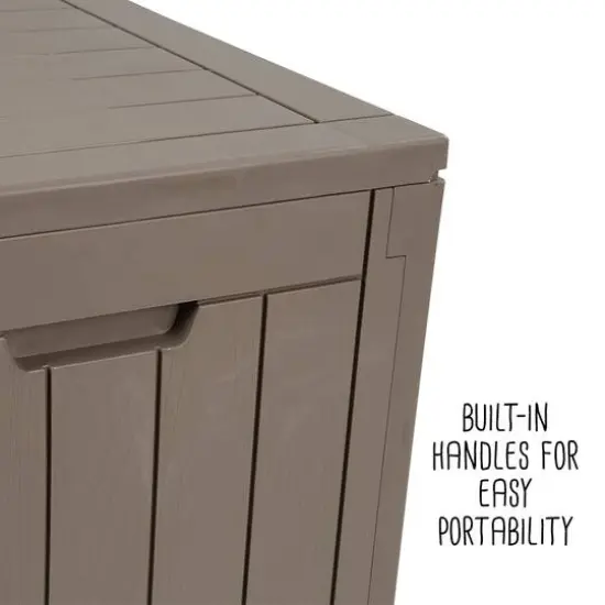 Honey Can Do 30gal. Brown Small Deck Outdoor Storage Box {13}