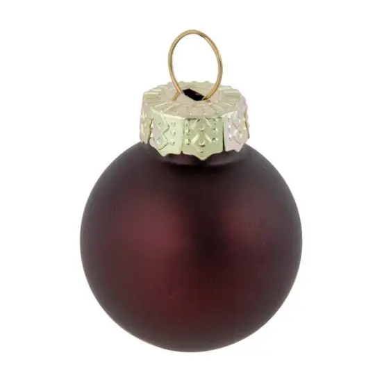 24ct. 1" Shiny & Matte Red Glass Ball Ornaments  {4}