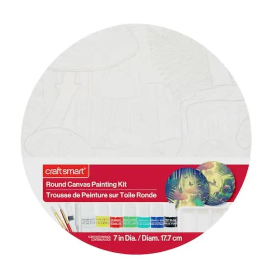 Forest Round Canvas Painting Kit by Craft Smart&reg; {4}
