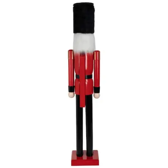 5ft. Commercial Red & Black Wooden Christmas Nutcracker Soldier {4}