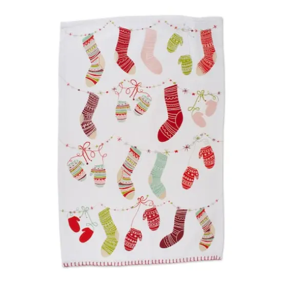 DII&reg; Christmas Trimmings Printed Dishtowel Set {6}