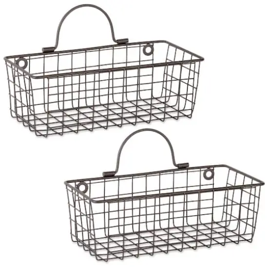 DII&reg; Small Wire Wall Baskets, 2ct. Bronze {1}