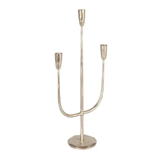 Hello Honey&reg; 21.5" Silver Metal Candelabra {3}