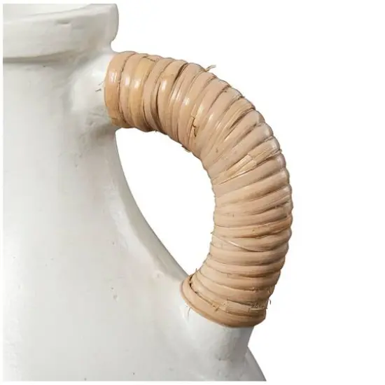 18" White Ceramic Jug Inspired Vase {4}
